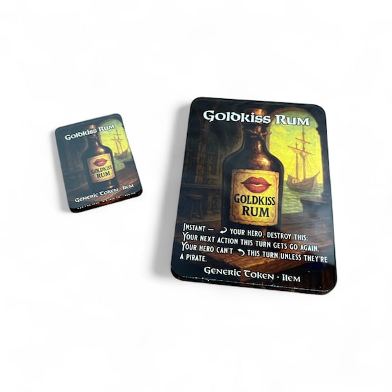 Goldkiss Rum - Flesh and Blood トークン Goldkiss RUM Token - Token for Flesh and Blood TCG- Token