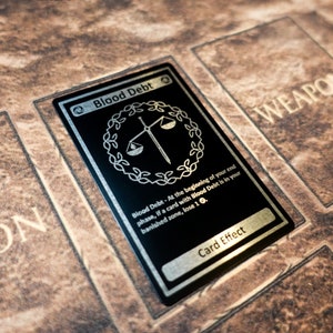 Tarjeta de deuda de sangre de aluminio de carne y hueso