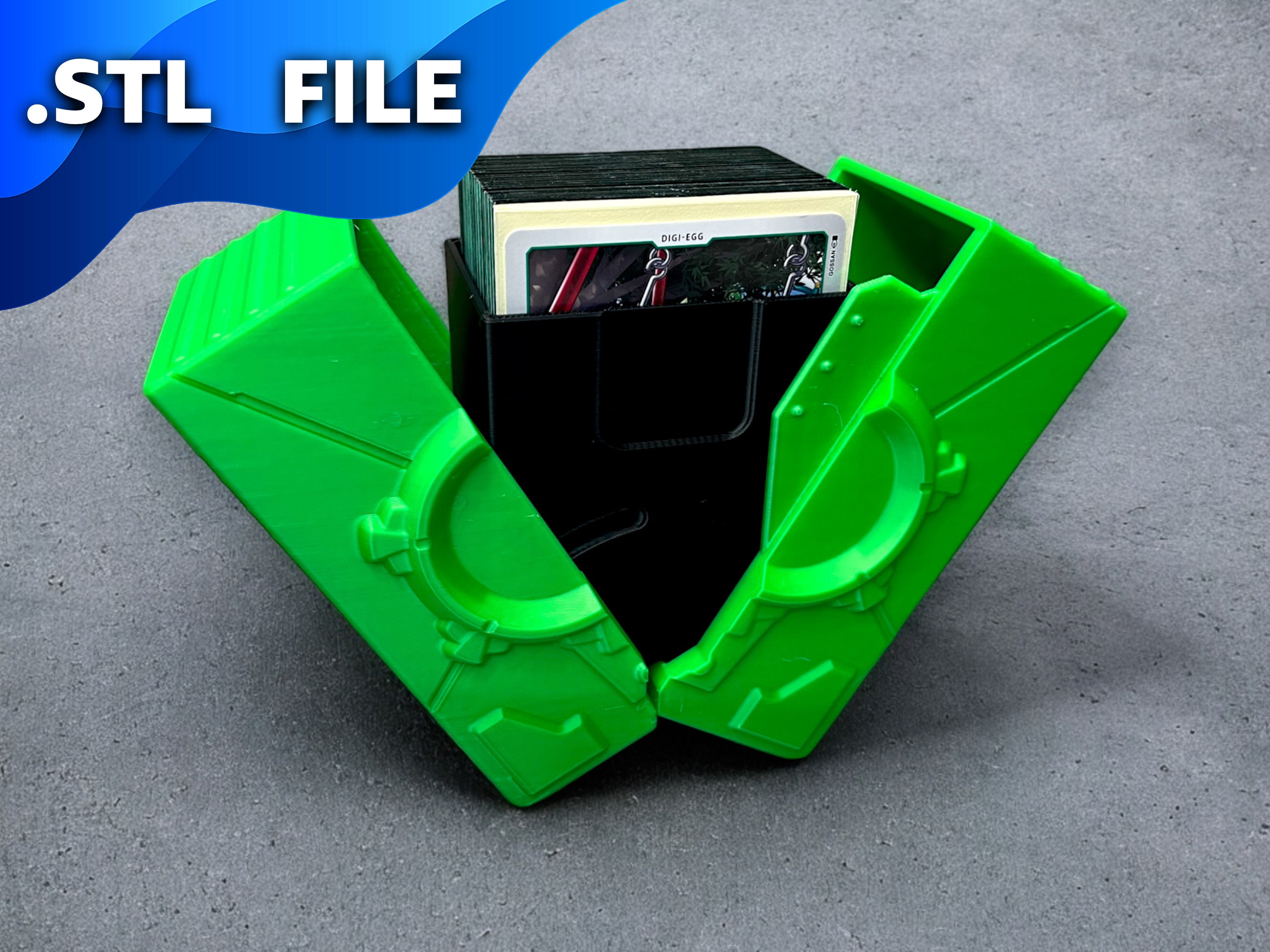STL Files - D-storage Deck Box - Digimon TCG - Split Apart - Wall