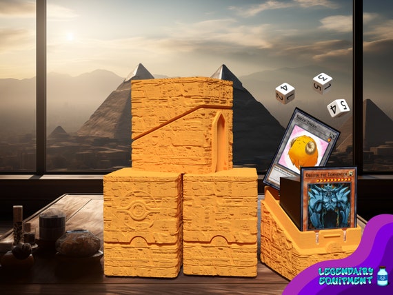 Deckbox - Yu-gi-oh TCG - Hieroglyphic Texture - Floating Wall Mountable  -60+ Cards Deckcore Mount System - Etsy