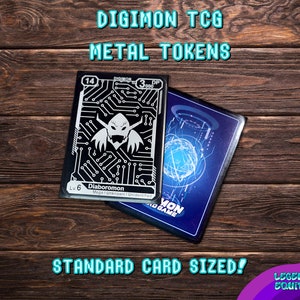 Jetons métalliques - Digimon TCG - Cartes de taille standard