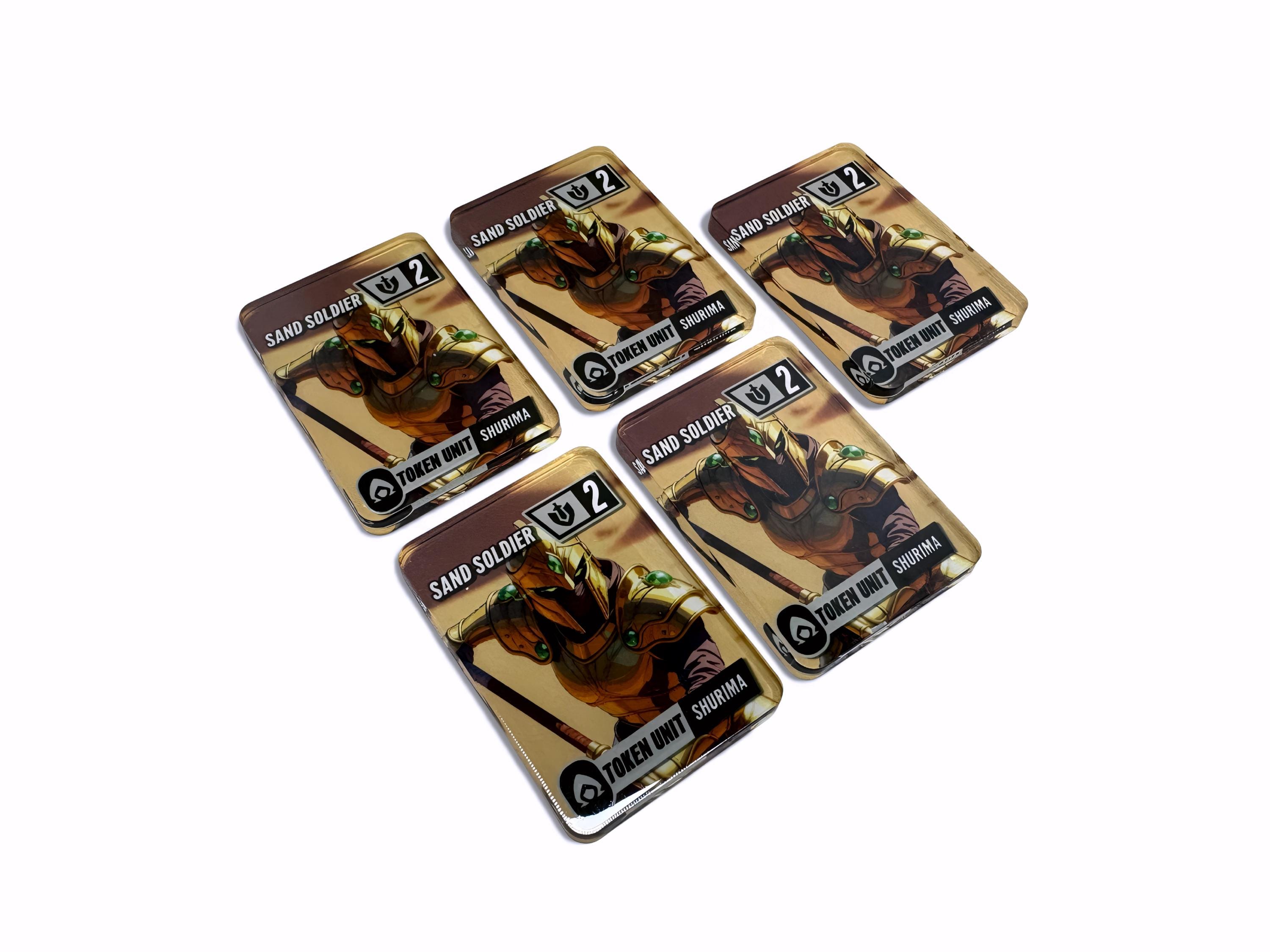Sand Recruits Riftbound Sand Soldier Tokens- Qty 5 Mini Card Tokens - Riftbound TCG ...