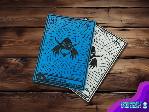 Digimon TCG Diaboromon Acrylic Token - Standard Card Sleeve Sized - Etsy