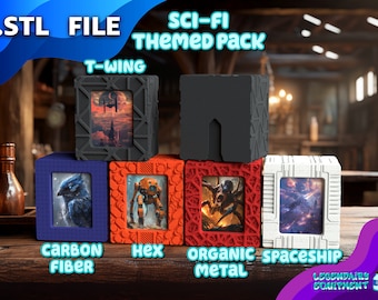Arquivos STL do Deck Box Sci-Fi: Expositor de cartas Star Wars Unlimited (montável na parede)