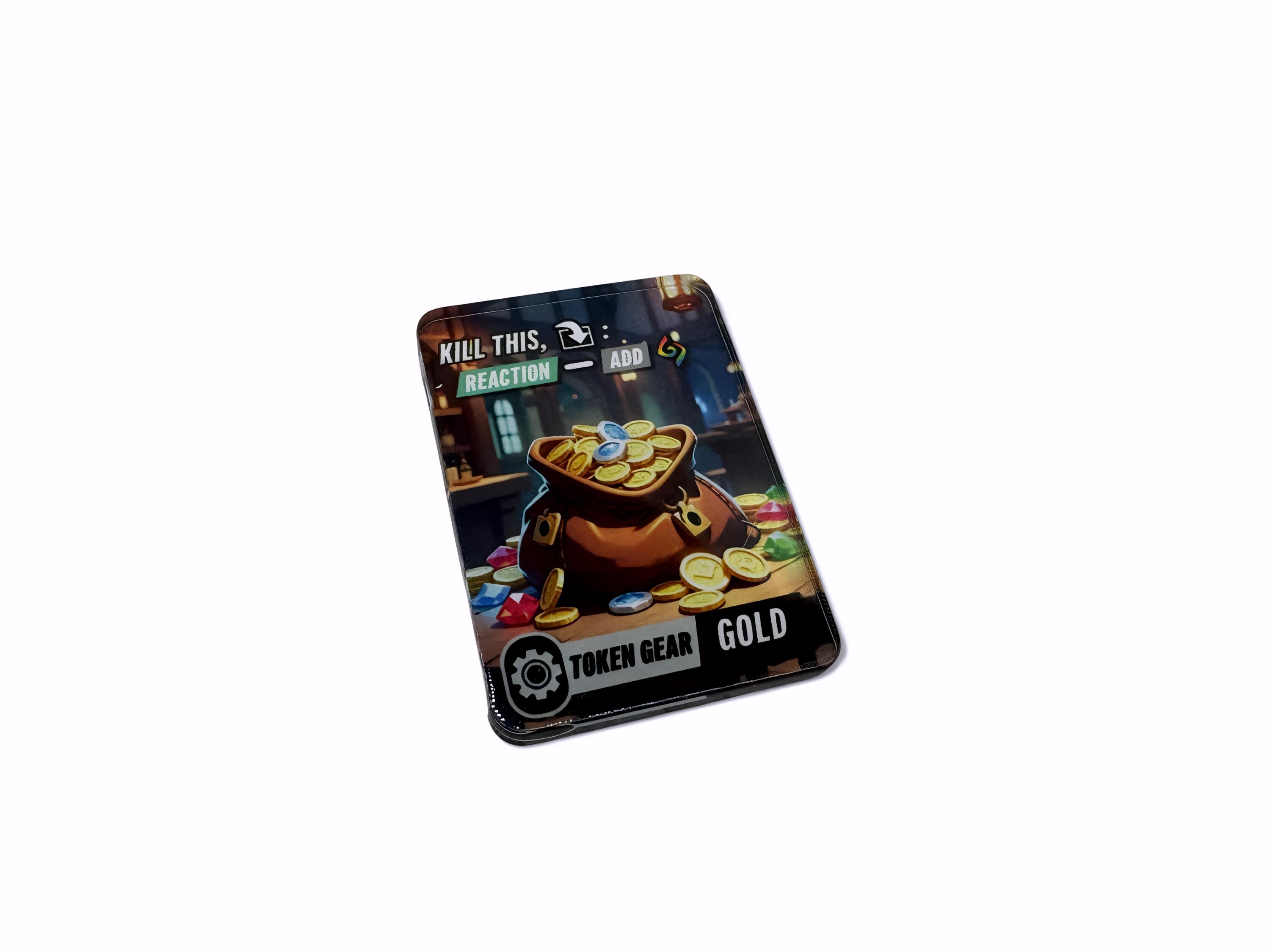 Gold Riftbound Gold Tokens- Qty 5 Mini Card Tokens - Riftbound TCG - Compatible ...