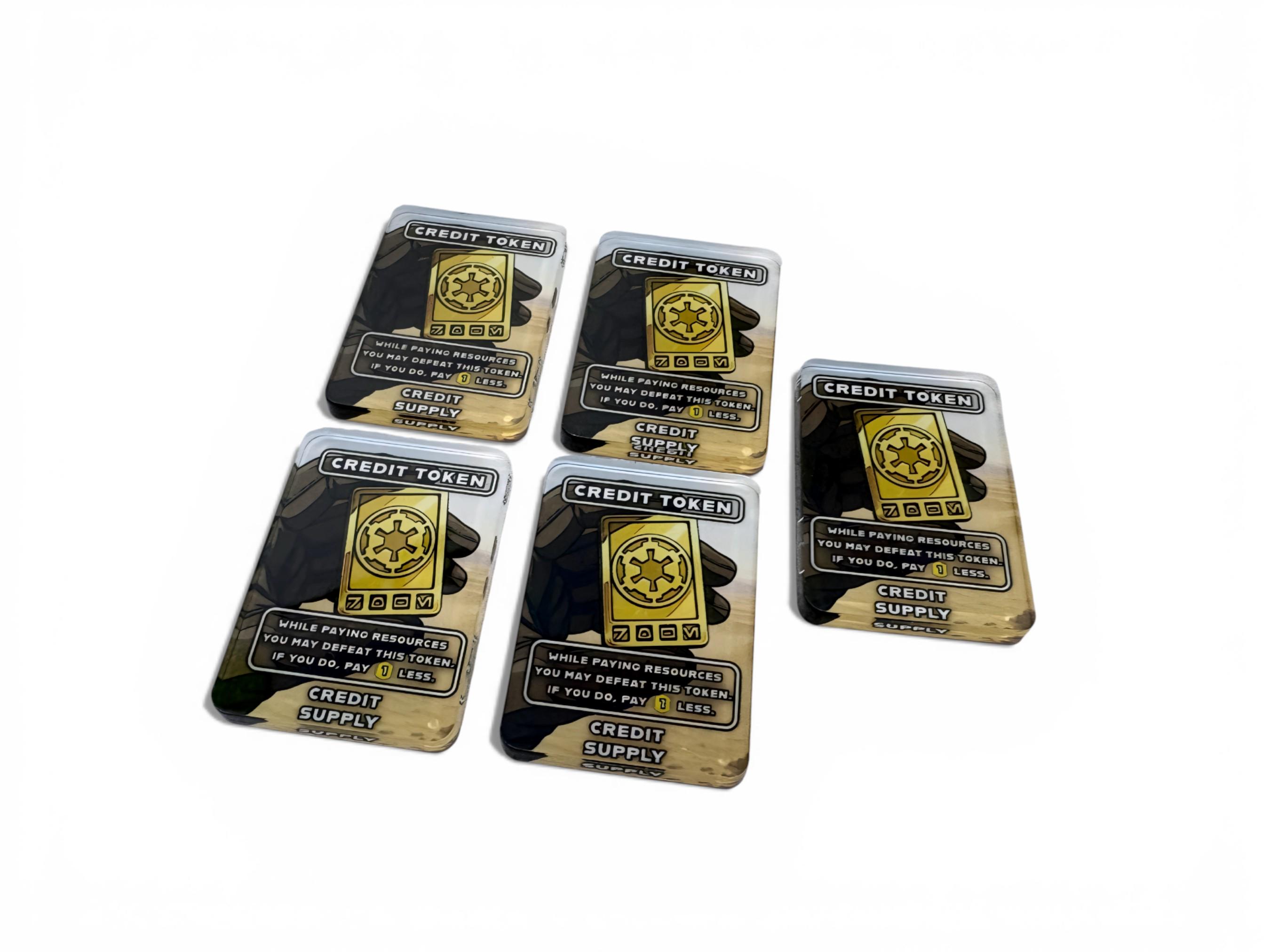 Mini Tokens Credit Tokens - Qty 5 Mini Card Tokens - Star Wars Unlimited TCG ...