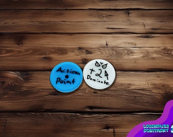 Dry Erase Acrylic Game Counters: TCG Tokens, Set of 7