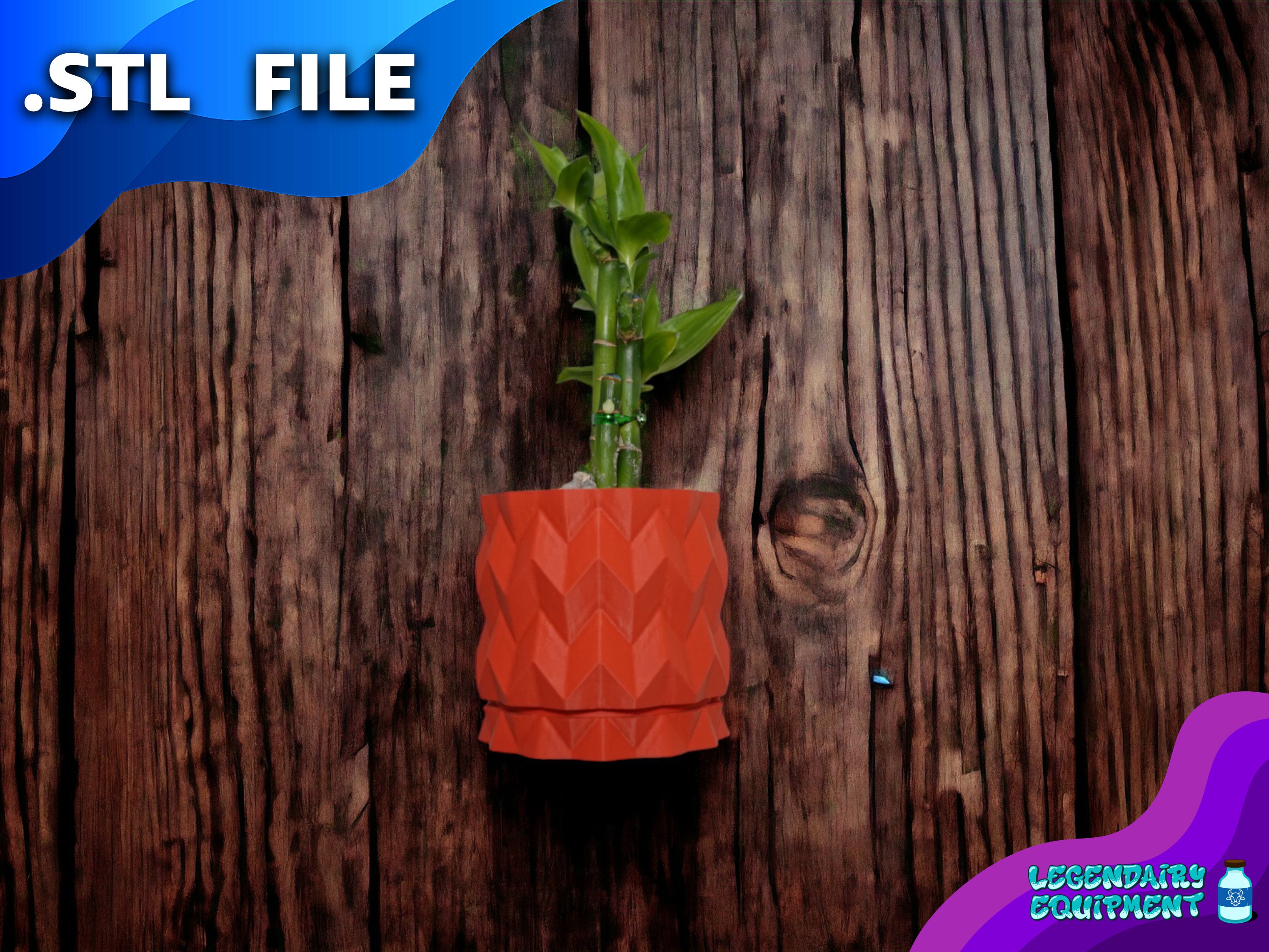 Photo inspiration: Gallery Detail: Stl Files Floating Wall Planter With Drip Tray Zigzag Texture