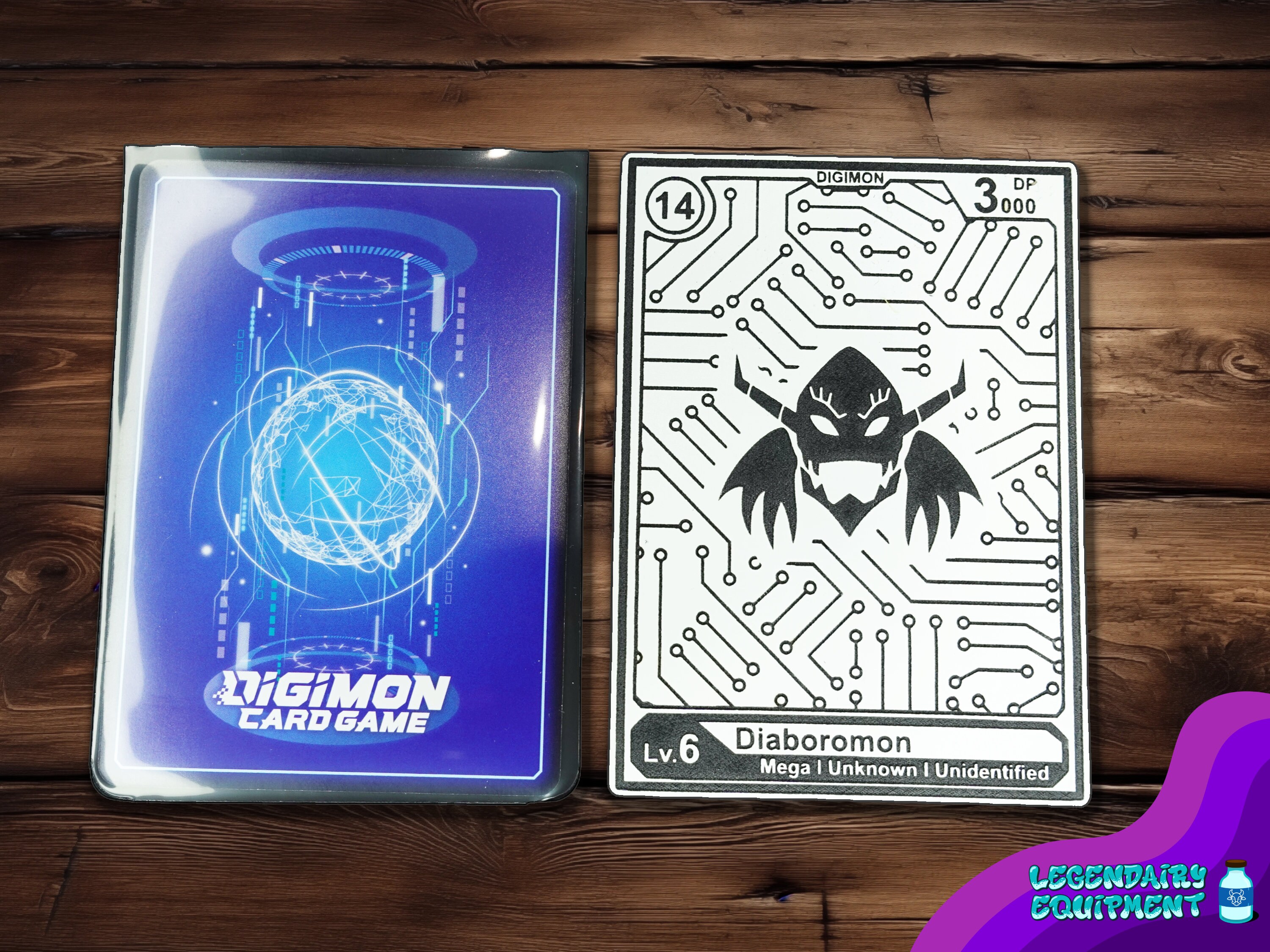 Digimon TCG Diaboromon Acrylic Token - Standard Card Sleeve Sized - Etsy