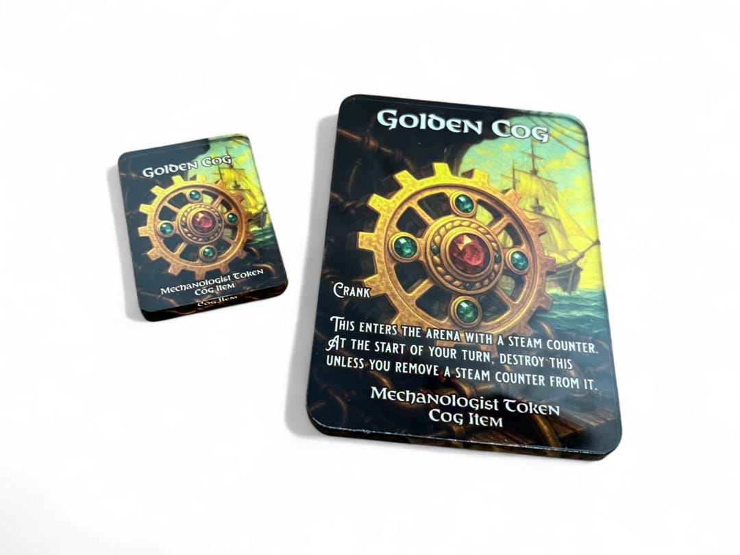 Golden Cog Acrylic Token - Flesh and Blood TCG - Etsy