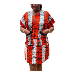 Versatile Knee-Length Ankara Dress: Perfect for Any Occasion