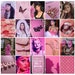 Pink Aesthetic Wall Collage Kit, Girl Room Decor, Dorm Decor, Photo Collage Kit, Wall Collage Digital 50PCS 