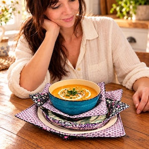 Bowl and Plate Cozy Sewing Pattern Bundle: Reversible Microwave Safe (PDF Pattern)