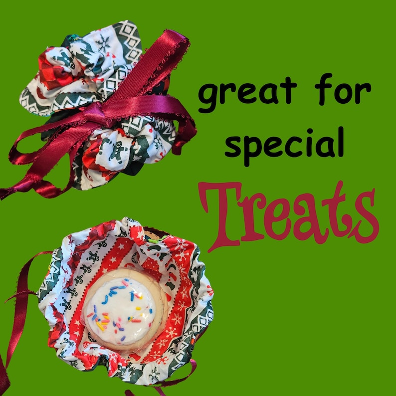 Sewing Patterns Bundle Drawstring Gift Bag Trio Christmas Presents