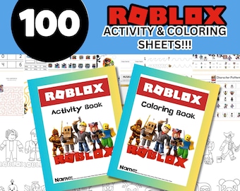Pacote de Desenhos para Colorir do Roblox - 100 Atividades Imprimíveis com Capas em Formato JPG