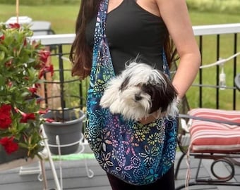 Reversible Small Dog Crossbody Carrier Sewing Pattern with Video Tutorial - DIY Pet Bag Template