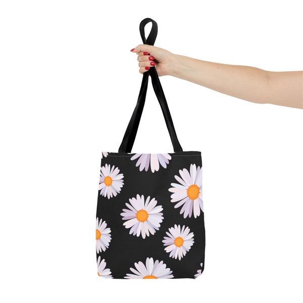 Daisy Tote, Shopping Tote, Market Bag, Fashion Bag, Over the Shoulder, Handbag, Gift for Her, Gift for Mom, Tote Bag AOP