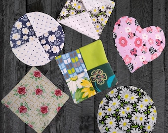 Patrón de costura para posavasos de tela reversible (descarga instantánea)