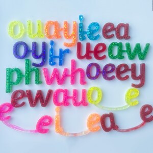 Rainbow Phonics Set Phases Read Write Inc Letters and Sounds Glitter ...