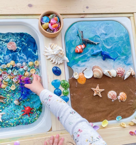Mermaid Beach Theme TUFF Trays Ideas For Sensory PLAY – Learning Through  PLAYtrays - Main Image