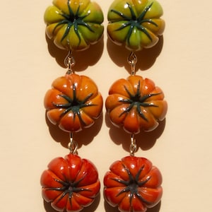 Ripening Heirloom Tomato Earrings
