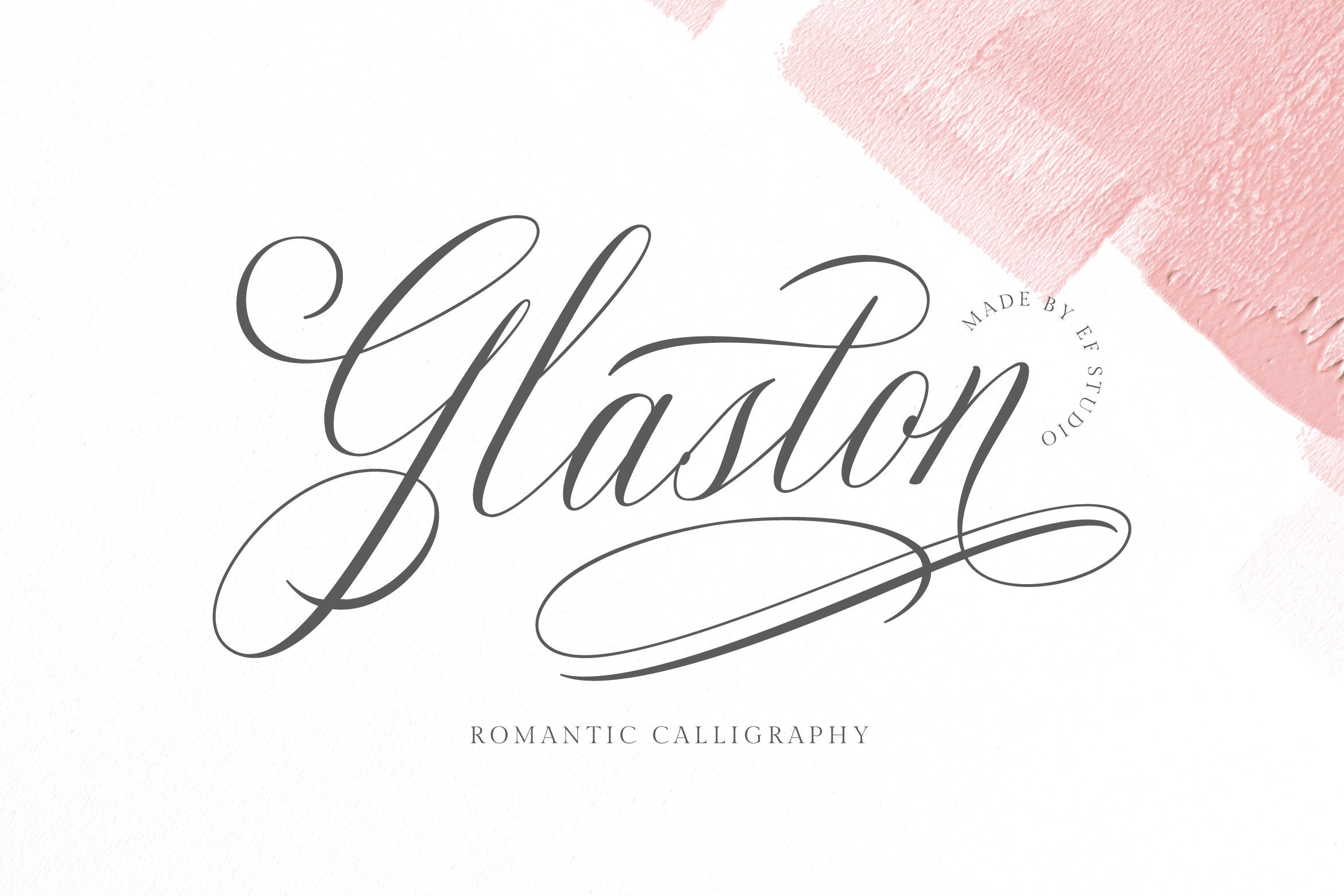 Glaston - Elegant Handwritten Font, Wedding Font, Cursive Font