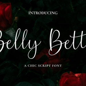 Belly Betty - Chic Script Schriftart, Hochzeit Schriftart, SVG Schriftart, Cricut Schriftart