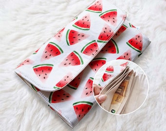 budget WALLET with flaps | Watermelon pattern