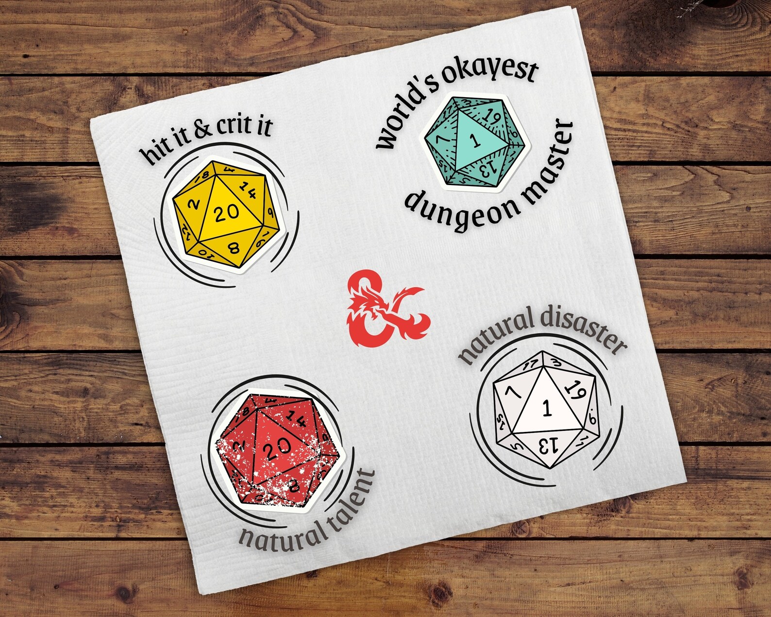 Dnd dice stickers dnd quotes stickers dnd sticker sheet dnd Etsy