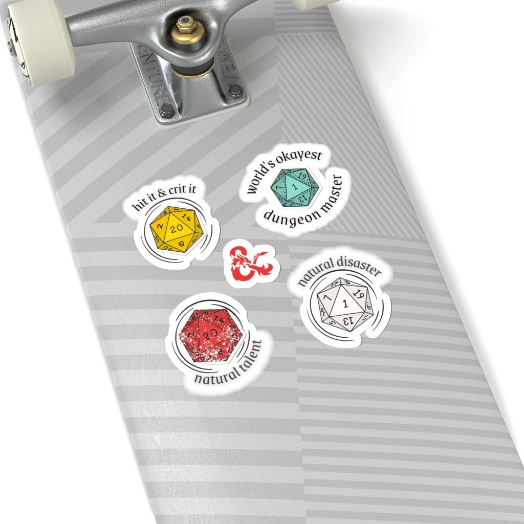 Dnd dice stickers dnd quotes stickers dnd sticker sheet dnd Etsy