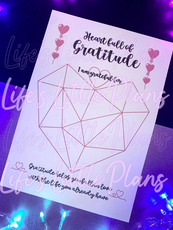 Gratitude List Printable | Etsy