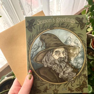 Tarjeta de felicitación navideña de Gandalf