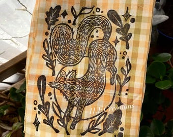 Plaid Fox patch - 4x4”