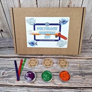 Polyblock Printing Kit: Safe Inks & Roller, No Carving image 9