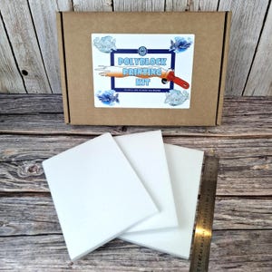 Polyblock Printing Kit: Safe Inks & Roller, No Carving A5 Thick Polyblock