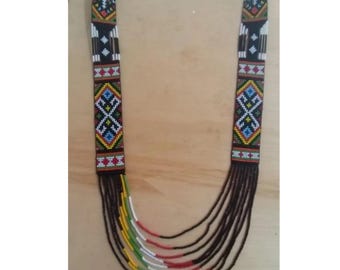 Handmade Beaded Ukrainian Gerdan, Traditional Folk Necklace