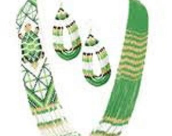 Handmade Beaded Ukrainian Gerdan Necklace, Traditional Folk Jewelry