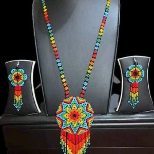 Garden Jewellery, ukrainian traditional jewelry, Koraliki Handmade jewelry, african necklace with earrings, Beaded necklace, Boho jewelry