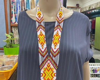 Ukrainian Gerdan Necklace, Traditional Beaded Jewelry