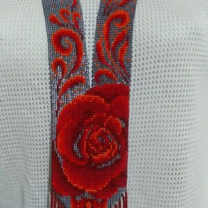 Floral Beaded Necklace | Ukrainian Garden Necklace | Ethnic Necklace | Tribal Necklace | African Woman Necklace With Earrings Set For Women