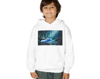 Axolotl Kinder Hoodie | Gemütliches Salamander Jugend Sweatshirt
