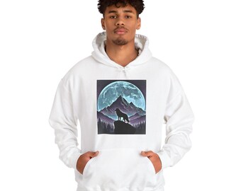 Lone Wolf Hoodie Sweatshirt - Etsy