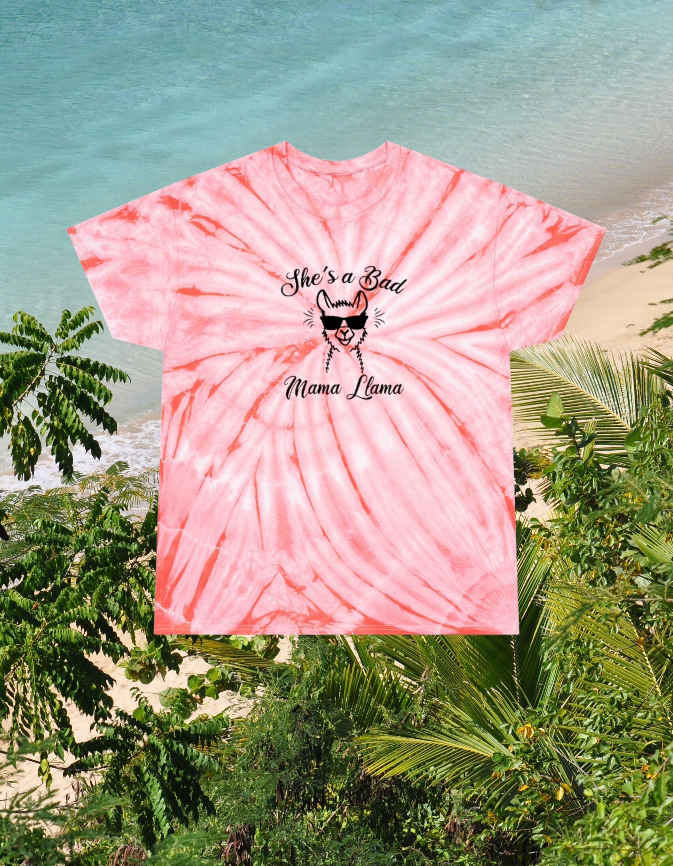 Tie Dye She's a Bad Mama Llama T Shirt 