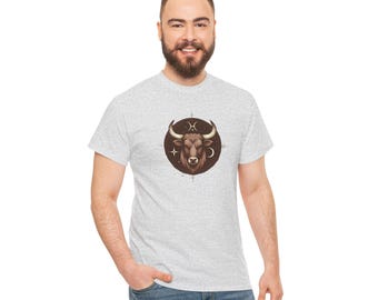 Maglietta con segno zodiacale Toro, oroscopo Toro, maglietta astrologica, 100% cotone, maglietta celeste