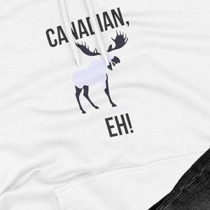 Canadian Moose Fleece Hoodie | Cozy Sweatshirt, Fall Fashion, Casual Wear, Gift for Him/Her, Canadian Pride