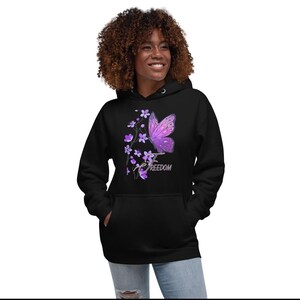 Butterfly Hoodie, Inspirational Casual Sweatshirt for Men & Women, Comfortable Graphic Pullover, Gift for Nature Lovers