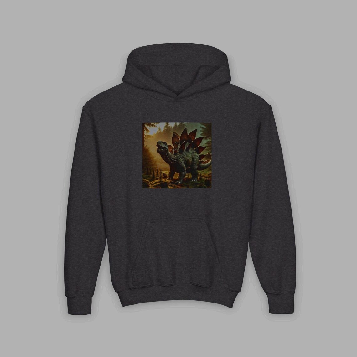 Serene Pastel Stegosaurus - Dinosaur Hoodie