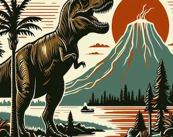 ヴィンテージ T-Rex 恐竜シャツ - ジュラシックグラフィックTシャツ