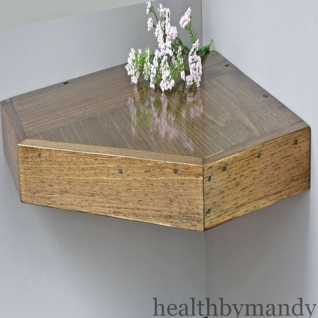 Simple Floating Pentagon Corner Shelf Simple Floating Etsy
