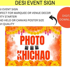 Desi Event Sign- Asian Event Decoration